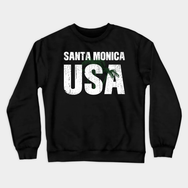 Santa Monica California Crewneck Sweatshirt by Realfashion